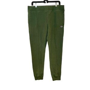 Champion‎ Men's Reverse Weave Cuffed Joggers Thick Solid Size L Green 212583